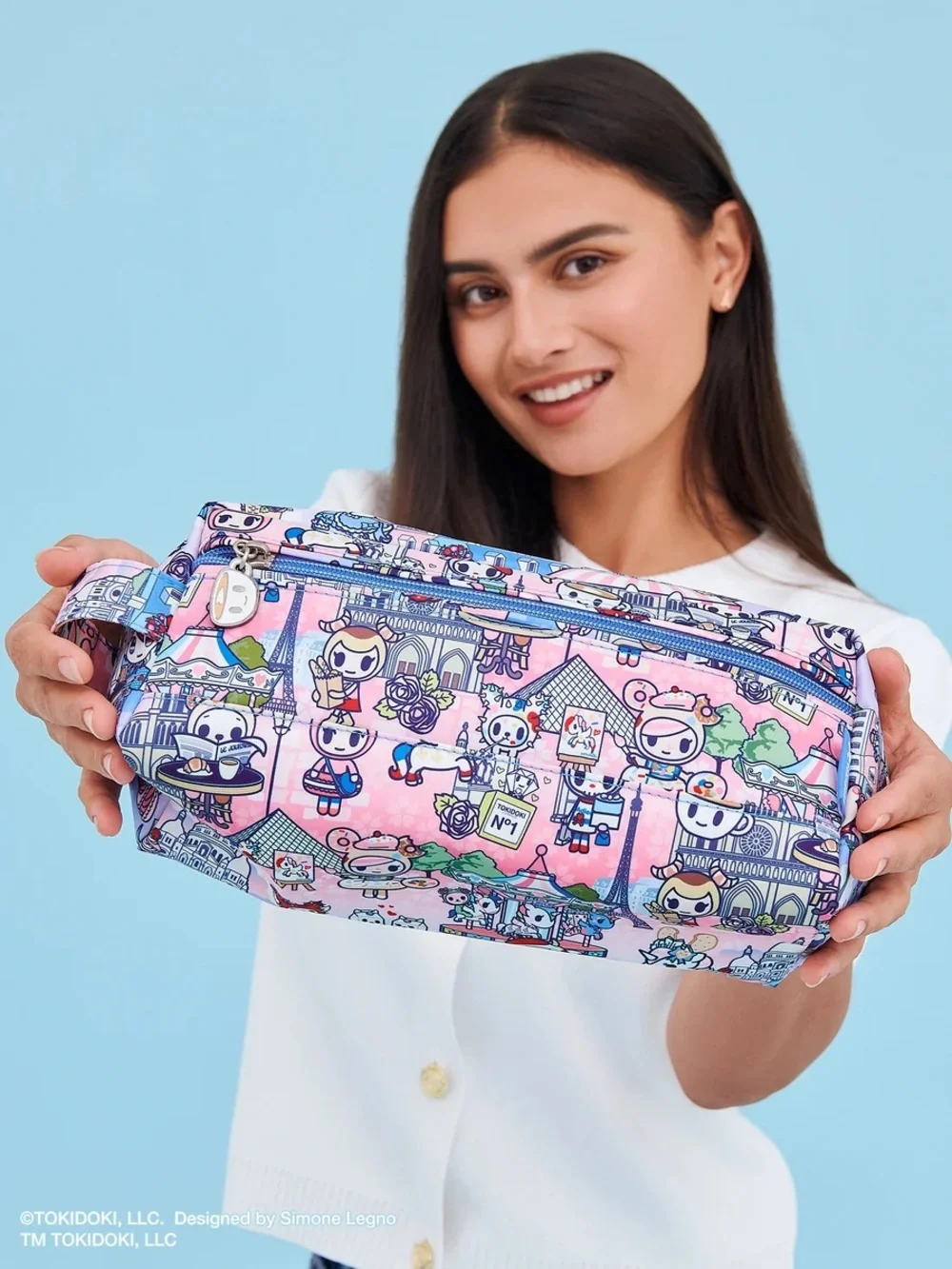 NWT JUJUBE TOKIDOKI BE DAPPER TOILETRY COSMETIC CASE - C'EST LA VIE À PARIS